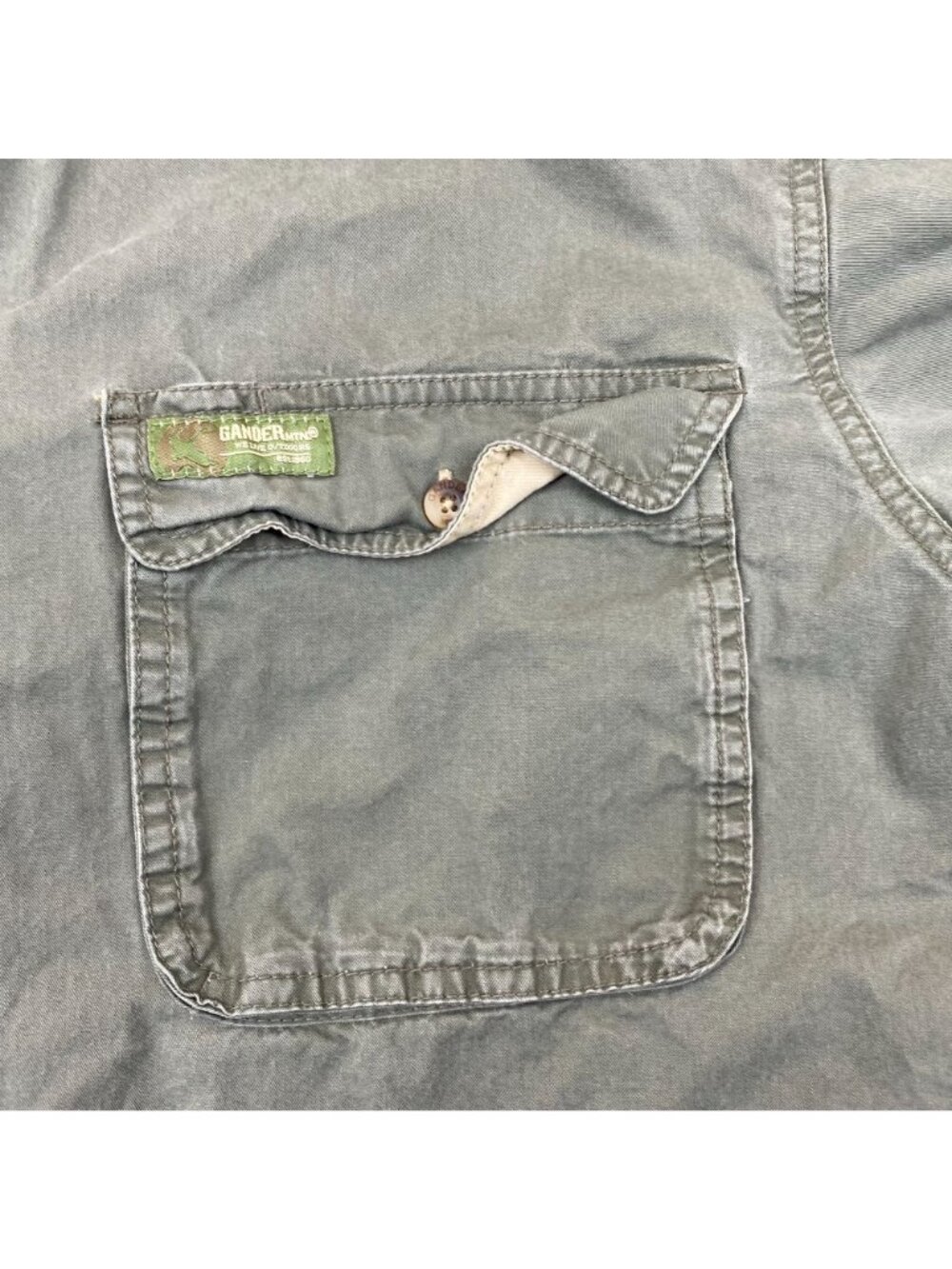 Gander Mountain Mens Shooting Shirt L Quilted Shoulder Long Sleeve Button Down - Picture 8 of 10
